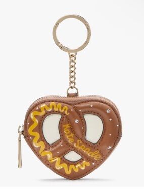 Kate Spade NYC Big Apple 3D Pretzel Coin Purse Keychain